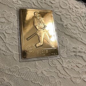 Paul Blair Baltimore Orioles 1996 Danbury Mint 22K Gold Foil Card #14 Sealed